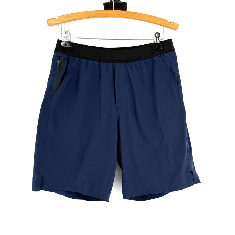 Ten Thousand The Interval Short Mens Large Navy Blue Lined Training Shorts Gym